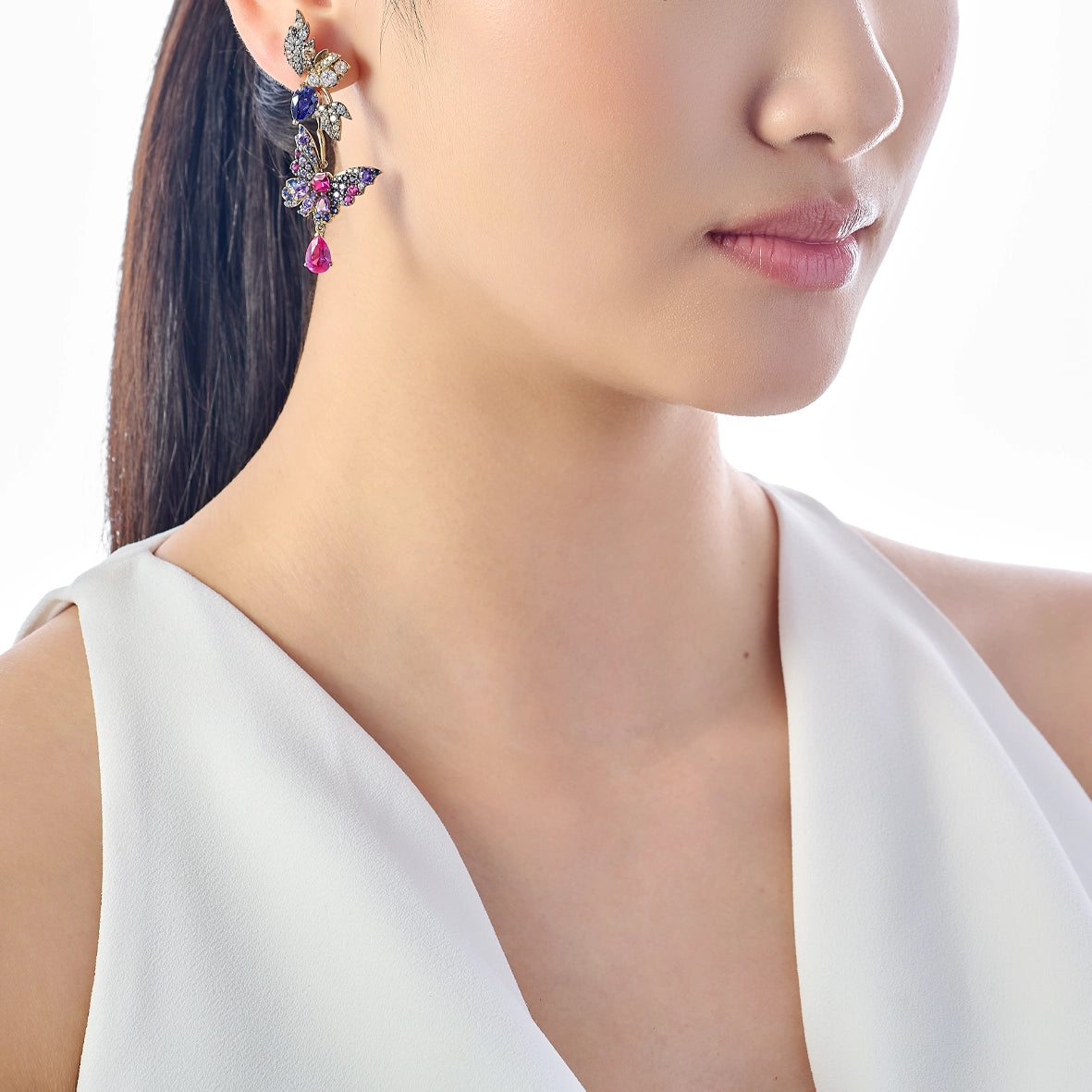 Midnight Garden Butterfly Earrings